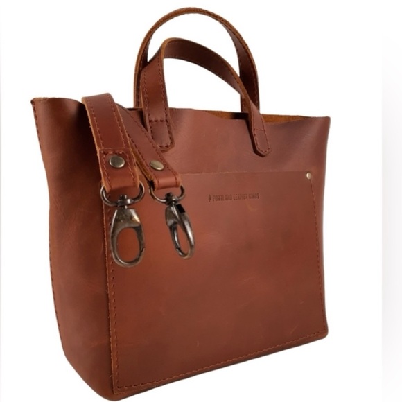 PORTLAND LEATHER GOODS Eco Crossbody
Messenger Top Handle Tote Patina Honey - Picture 4 of 10